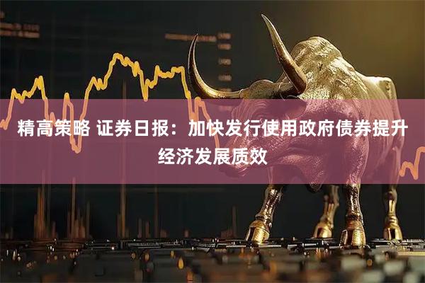 精高策略 证券日报：加快发行使用政府债券提升经济发展质效